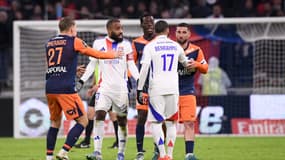 Les esprits s'échauffent entre joueurs lyonnais et montpelliérains, samedi 4 janvier 2025