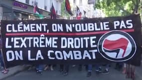 Lors d'une manifestation en hommage à Clément Méric