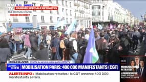 Réforme des retraites: 400.000 manifestants à Paris selon la CGT
