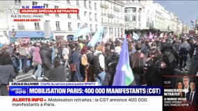 Réforme des retraites: 400.000 manifestants à Paris selon la CGT