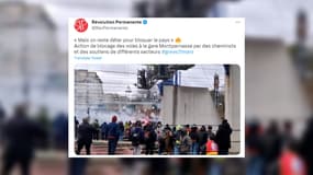 Des manifestants à la gare Montparnasse le 31 mars.