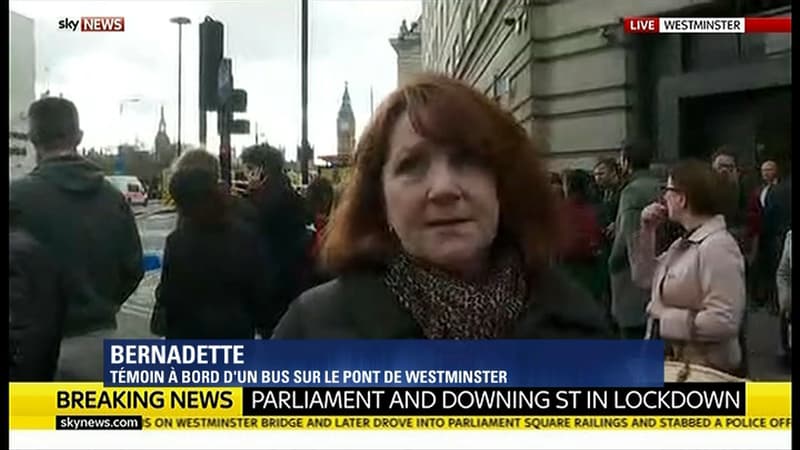 Bernadette a été témoin de l'attaque sur le pont de Westminster mercredi 22 mars. 