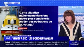 À Venise, les canaux de la ville sont à sec à cause de la marée basse et du manque de pluie