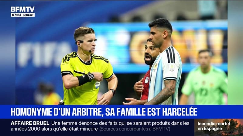 Mondial 2026: homonyme de l'arbitre du match Argentine-Égypte, sa famille harcelée