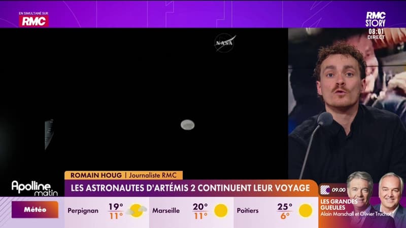 Les astronautes d'Artémis 2 continuent leur voyage