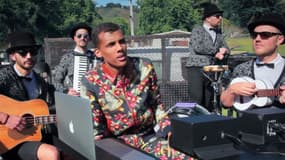 Stromae sur le tournage d' "Ave Cesaria" à San Francisco