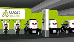 Wattmobile lance dans 4 gares françaises dont la gare de Lyon son système de location de véhicules électriques pour professionnels