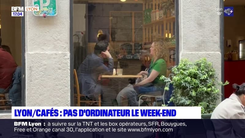 Lyon: les ordinateurs refoulés à l'entrée des cafés le week-end