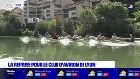 Après plusieurs mois d'arrêt, le club d'aviron de Lyon a repris l'entrainement collectif