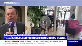 Canicule et travail: "Les propositions portées par La France Insoumise sont souvent de fausses bonnes idées", réagit Olivier Dussopt