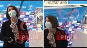 Euro 2020 : Le trophée fait un vol plané durant un live tv en Roumanie