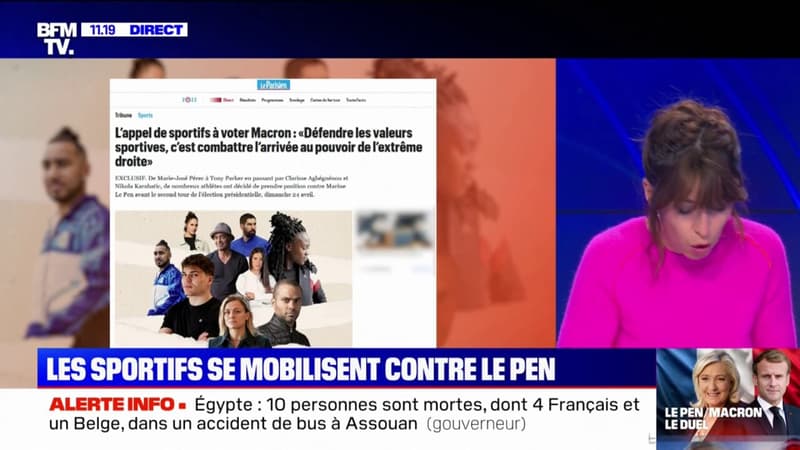 Présidentielle 2022: des sportifs signent une tribune pour faire barrage à Marine Le Pen