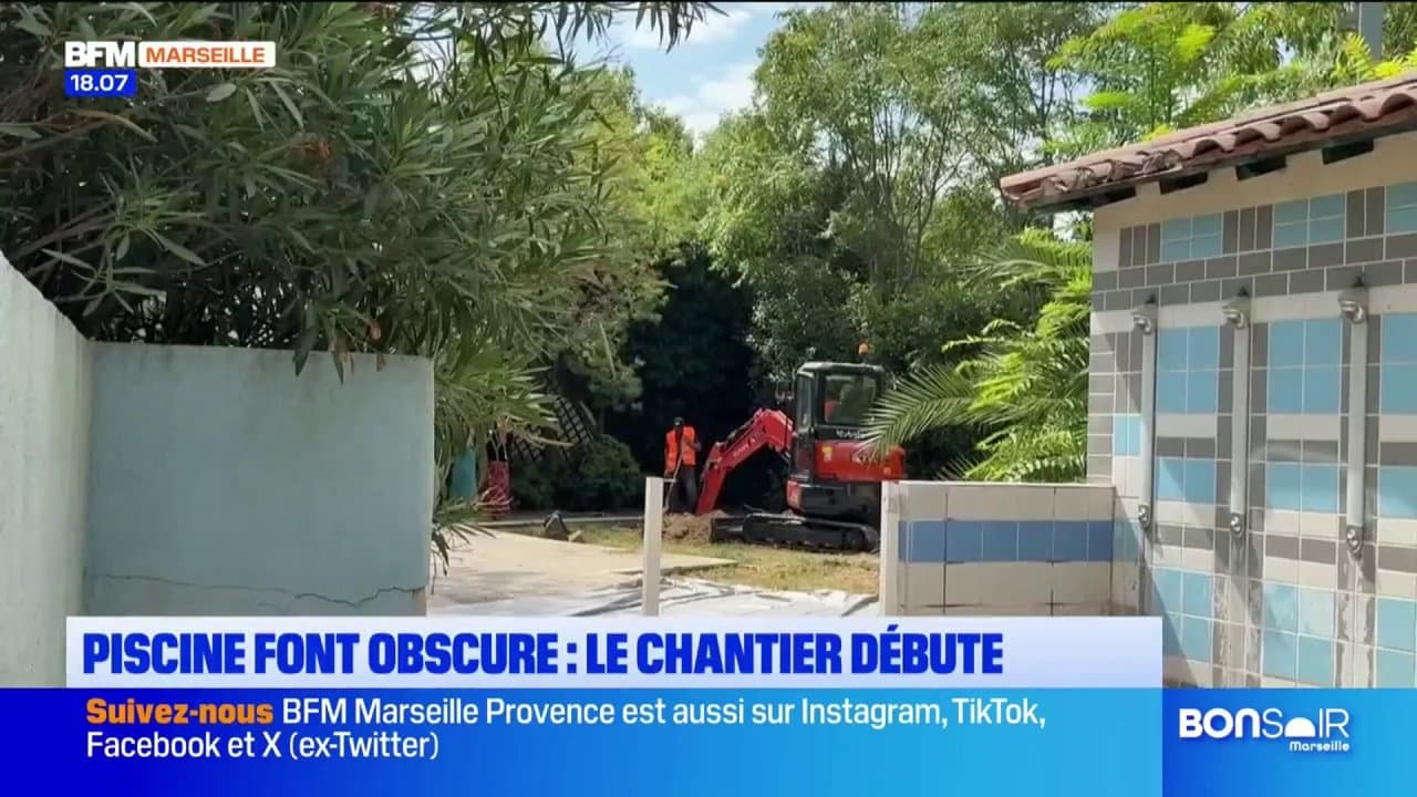 Piscine de Font Obscure à Marseille : le chantier a débuté !