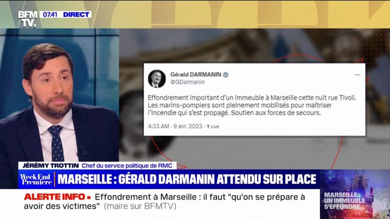 Effondrement à Marseille: Gérald Darmanin attendu sur place dans la matinée