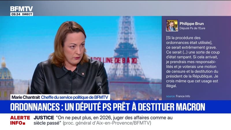 Budget 2026: un député PS prêt à destituer Emmanuel Macron