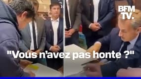 Nicolas Sarkozy interpellé par un professeur en pleine séance de dédicaces après ses propos sur la profession