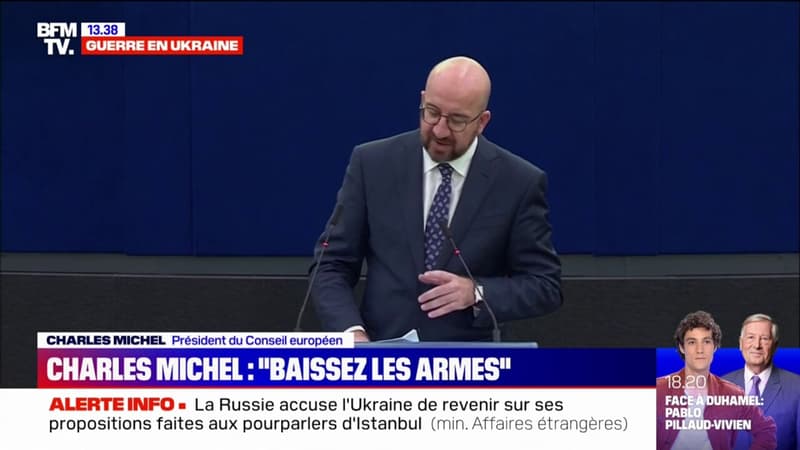 Charles Michel, président du Conseil européen s'adresse aux soldats russes: 