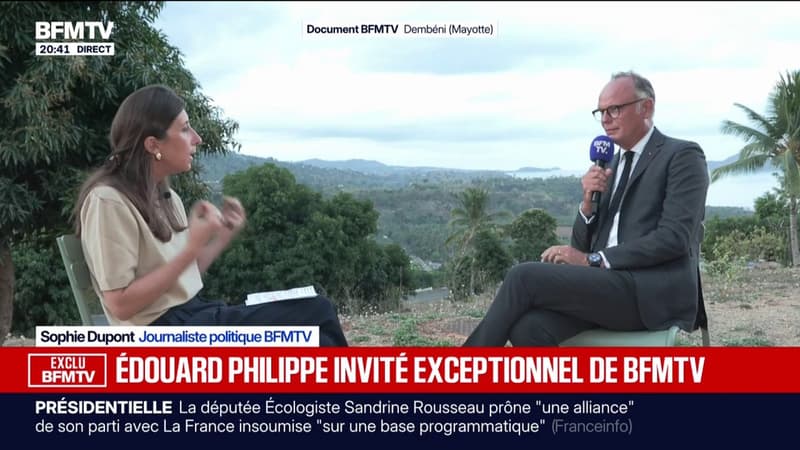 "La situation migratoire à Mayotte est caractérisée par une crise qui est unique en France", déclare Édouard Philippe, candidat (Horizons) à la présidentielle