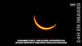 Spectaculaire éclipse totale de soleil au-dessus du Chili