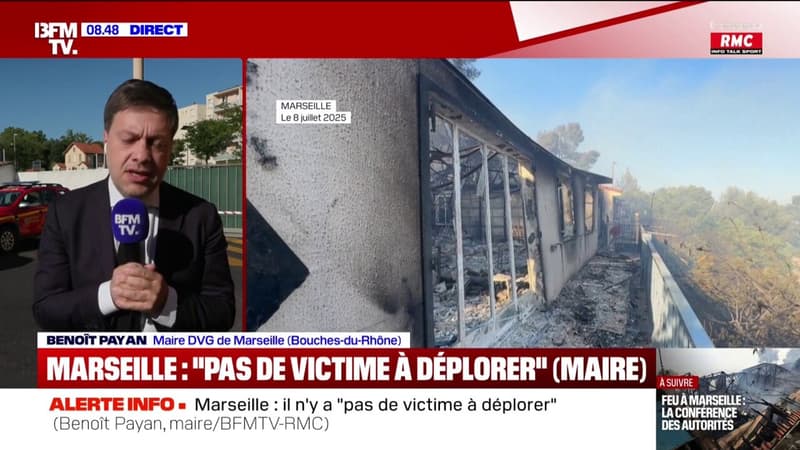 Incendie à Marseille: Le trafic SNCF est en mode dégradé, tous les ouvriers sont au travail pour rétablir le réseau, indique le maire Benoît Payan