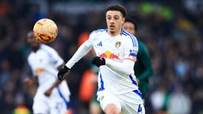 Ethan Ampadu avec Leeds en février 2025