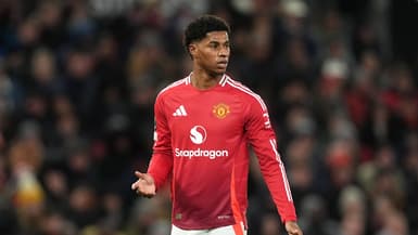 L'attaquant de Manchester United Marcus Rashford face à Bodo/Glimt le 28 novembre 2024