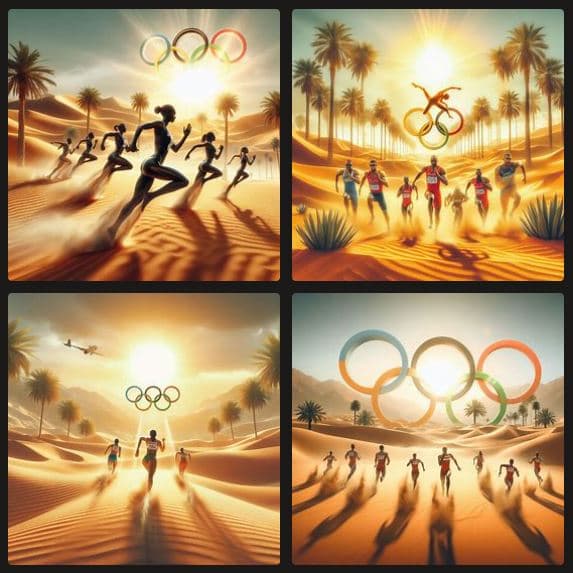 Dall-E imagine les JO au Sahara