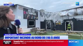Rhône: un important incendie sévit au bord de l'A6 à Anse, 80 pompiers mobilisés