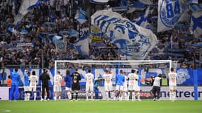 Les joueurs de l'OM au Vélodrome, le 14 mai 2023