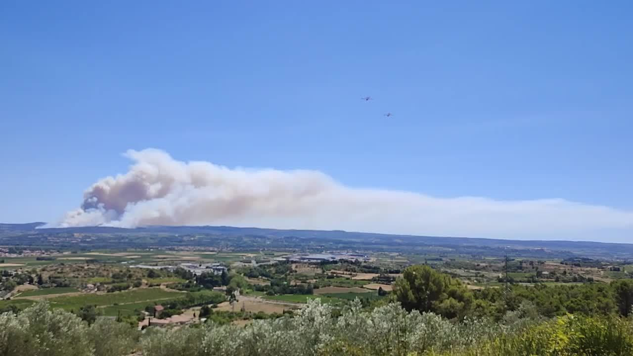 Fire in the Hérault in Aumelas