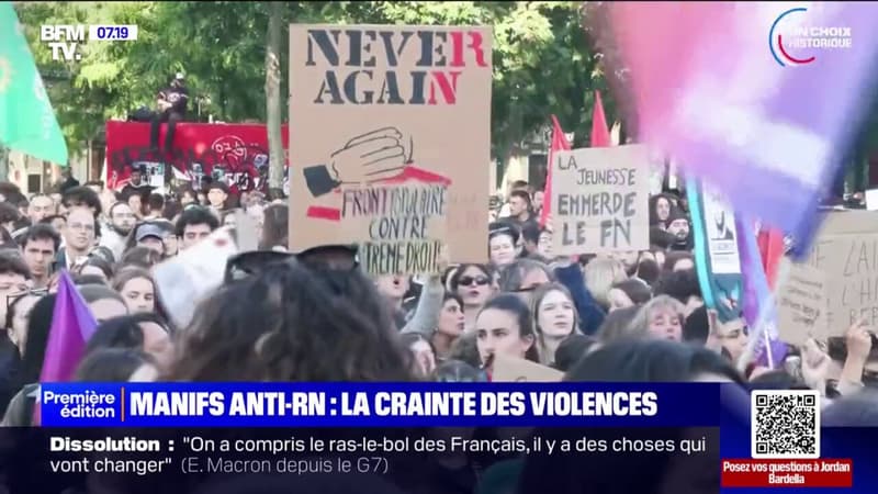 Manifestations anti-RN: à Paris, Rennes ou Lyon, les forces de l'ordre craignent les violences