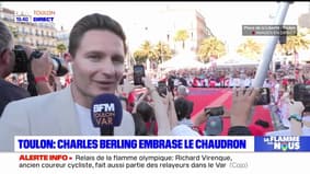 Flamme olympique dans le Var: Charles Berling a embrasé le chaudron à Toulon