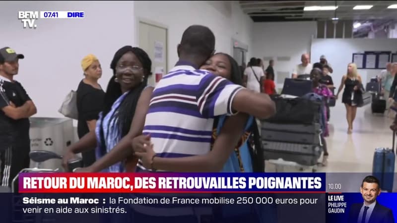 Après le séisme au Maroc, les retrouvailles poignantes de familles à l'aéroport