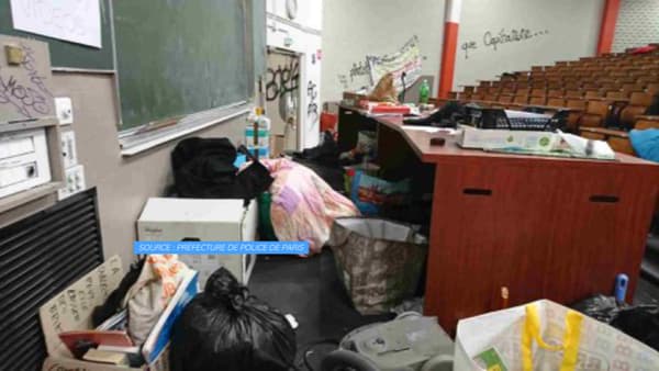 Les images de l'université de Tolbiac après l'évacuation. Les images de l'université de Tolbiac après l'évacuation.