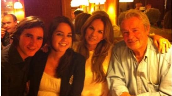 Alain Delon et sa fille Anouchka au Stresa Alain Delon et sa fille Anouchka au Stresa