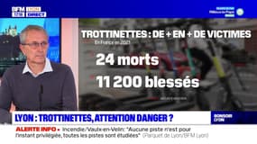 Lyon: des accidents plus graves à trottinettes qu'à vélo
