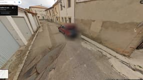 Un cliché flouté de Google Street View dans les rues de Tajueco (Espagne), en octobre 2024