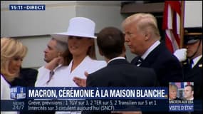 Donald et Melania Trump accueillent le couple Macron à la Maison-Blanche 