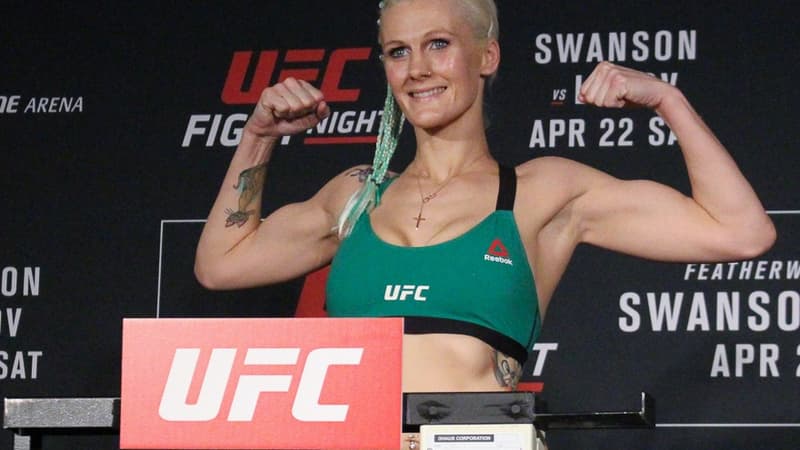 Cindy Dandois lorsqu'elle évoluait à l'UFC