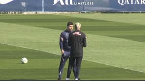 Pochettino et Navas à l'entraînement ce vendredi