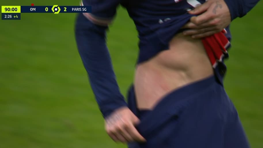 La marque laissée par Payet sur Verratti La marque laissée par Payet sur Verratti