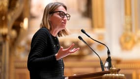 La ministre du Travail Astrid Panosyan-Bouvet le 18 novembre 2024 au Sénat, à Paris