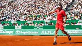 Stefanos Tsitsipas lors de la finale du Masters 1000 de Monte-Carlo, le 14 avril 2024