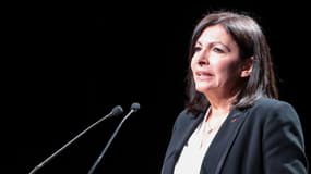 Anne Hidalgo lors d'un meeting de campagne pour les municipales le 26 février 2020