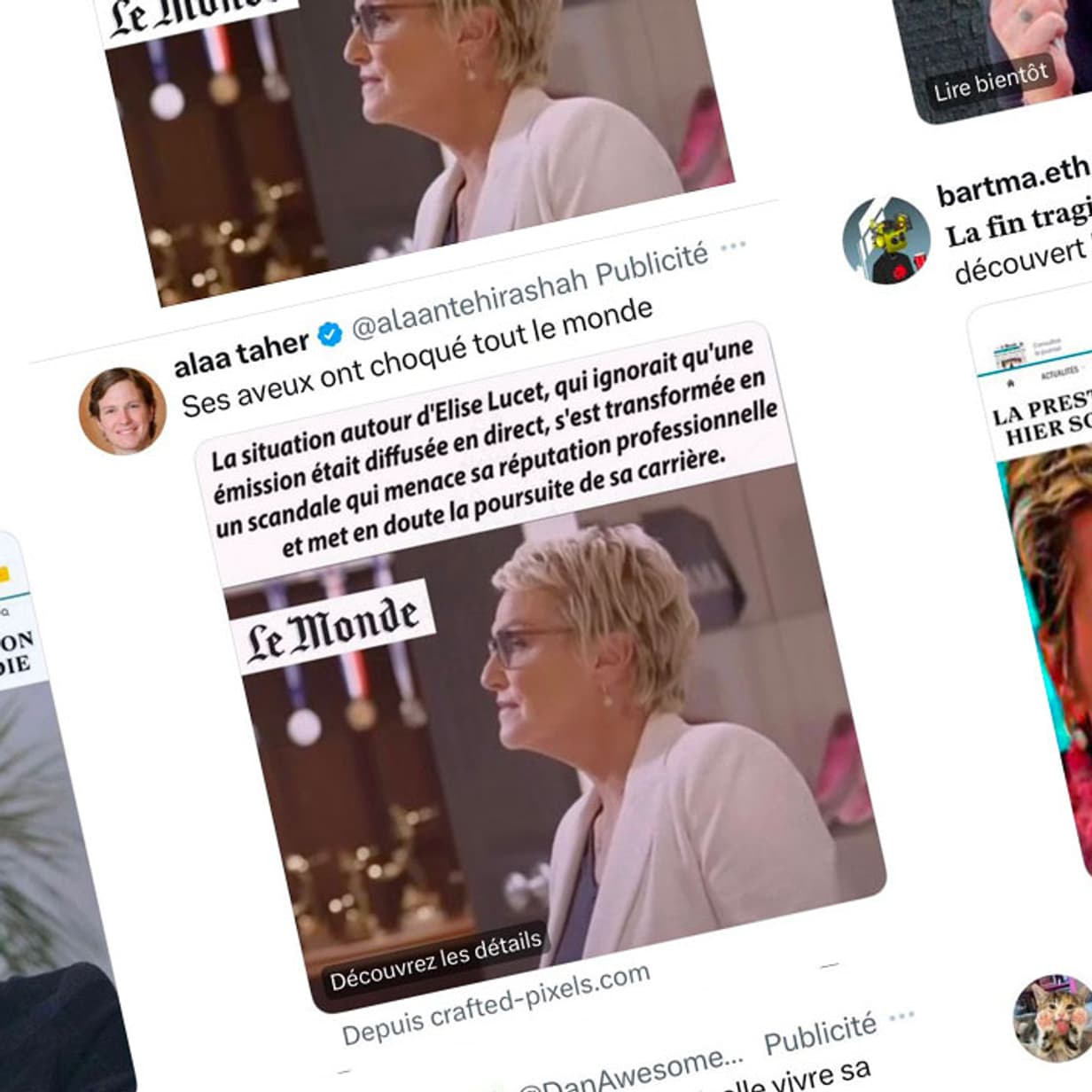 Twitter: Elise Lucet dénonce les nombreuses publicités frauduleuses  utilisant son image