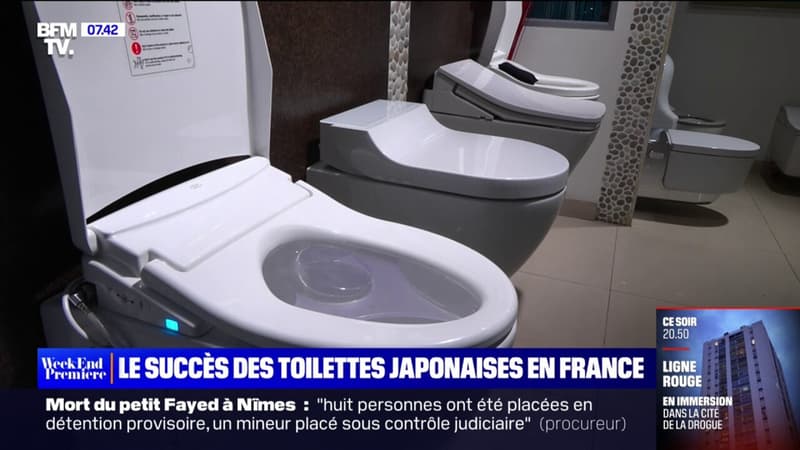 Cuvette chauffante, jet d'eau nettoyant... Le succès des toilettes japonaises en France