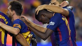 Lionel Messi, Ousmane Dembélé et Luis Suarez