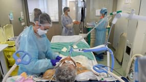 Patient atteint du Covid-19 en réanimation à Marseille, le 2 févier 2021. (Photo d'illustration)