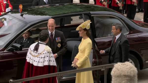Le prince William et son épouse Kate arrivent à la cathédral Saint-Paul, le 3 juin 2022 Le prince William et son épouse Kate arrivent à la cathédral Saint-Paul, le 3 juin 2022