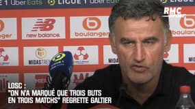 Losc : "On a marqué que trois buts en trois matchs" regrette Galtier
